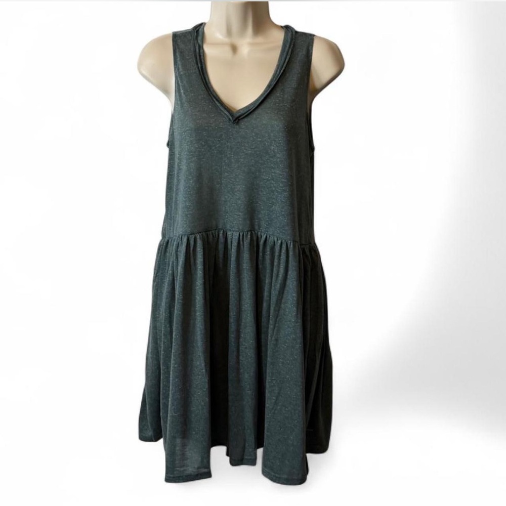 POL Green Sleeveless T Shirt Dress‎